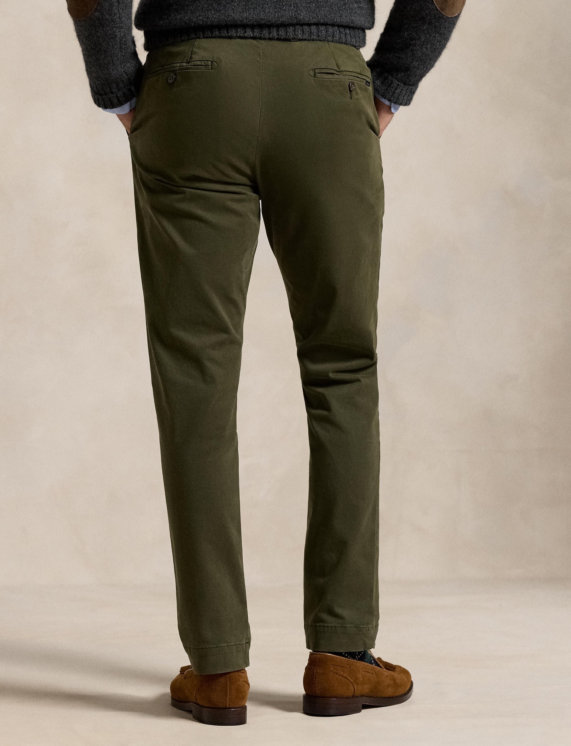 Pantalon Slim Jarrett satinette stretch - Estate Olive