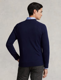 Pull Slim Fit en laine lavable - Hunter Navy
