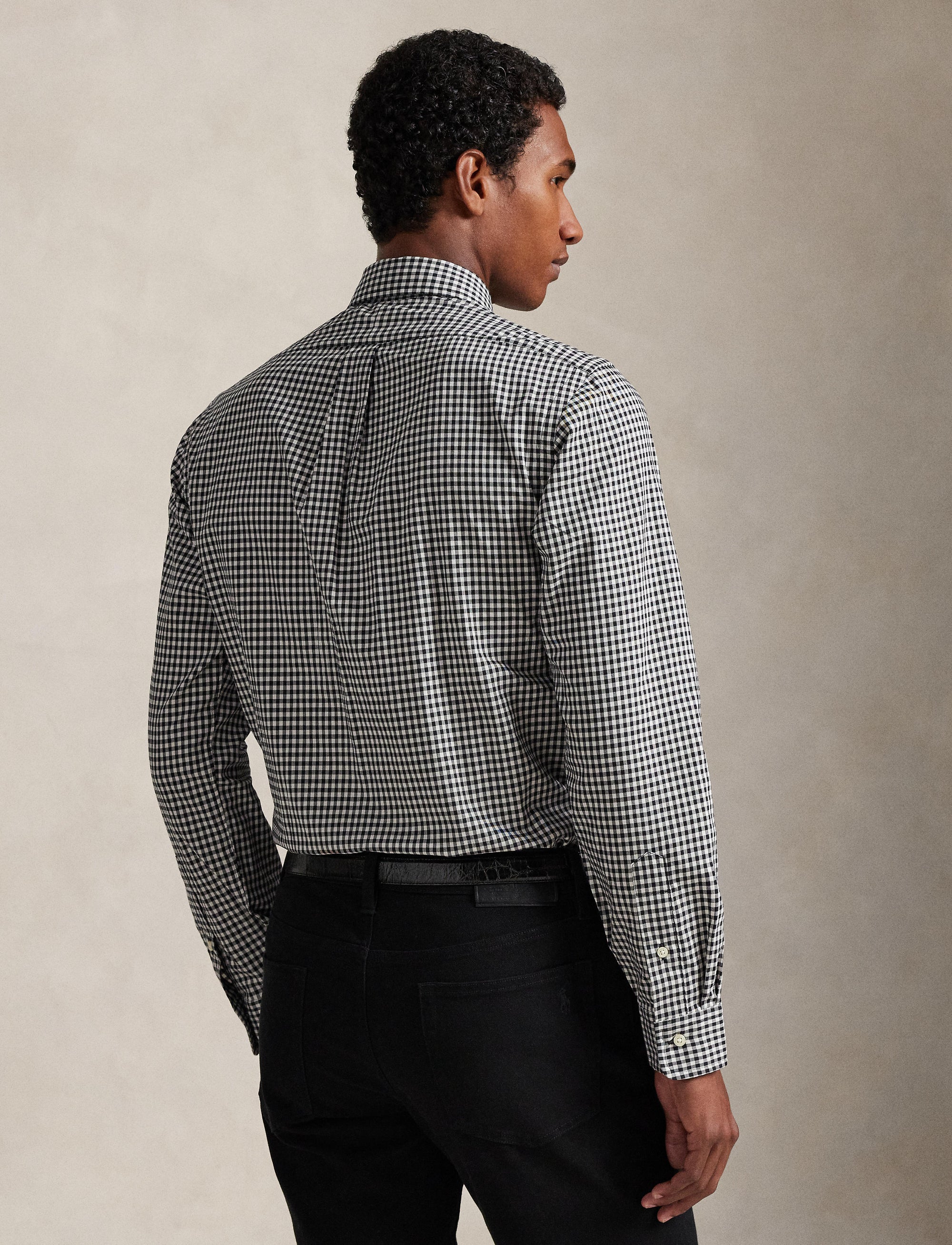 5pcs / NEW // 4192B NERO/BLANC SPORT SHIRT LONG SLEEVE CUBDPPCS
