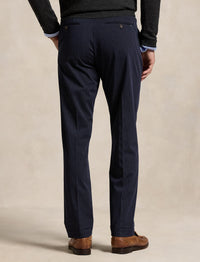 Pantalon performance en sergé stretch - Navy Pinstripe