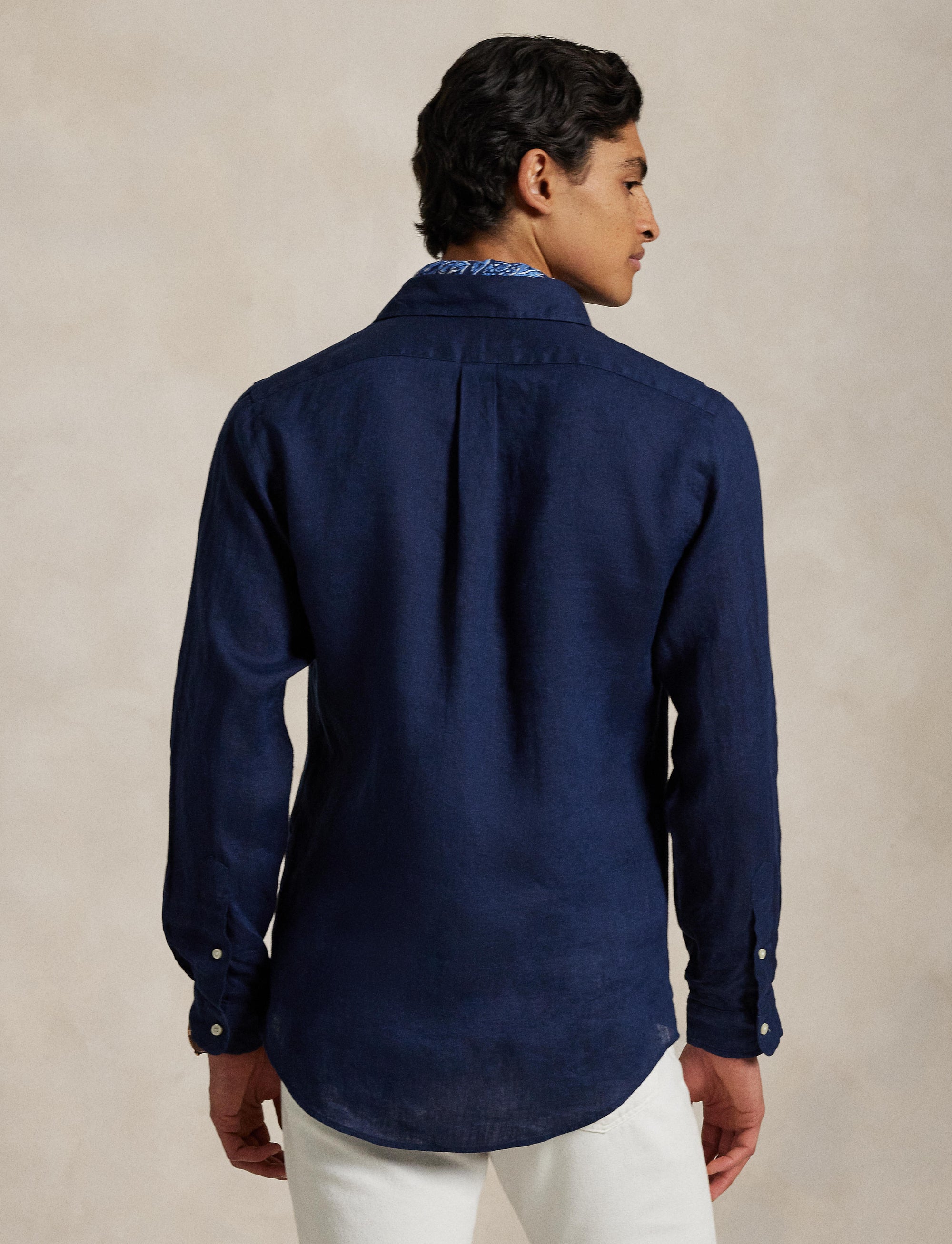 Chemise Slim Fit en lin - Newport Navy