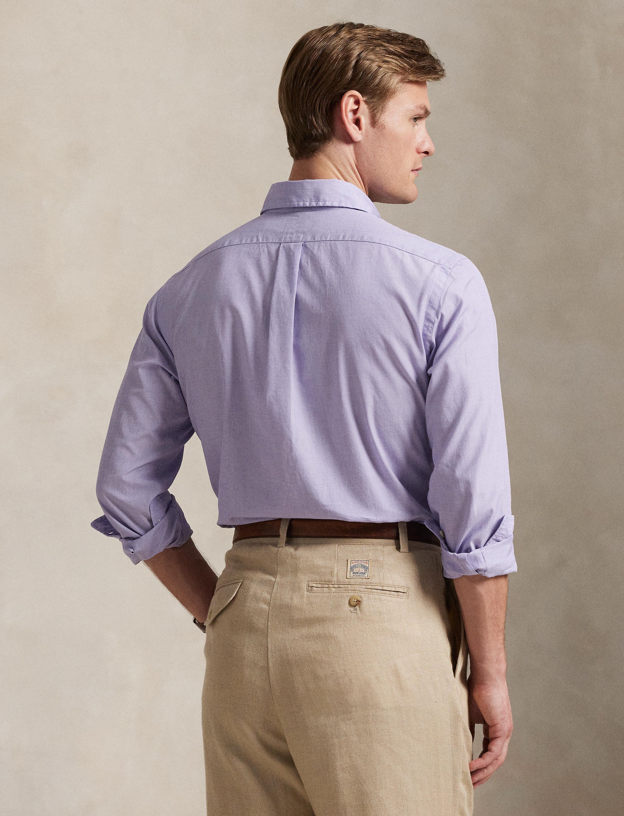 Chemise fil-à-fil Classic Fit - Lavender & White