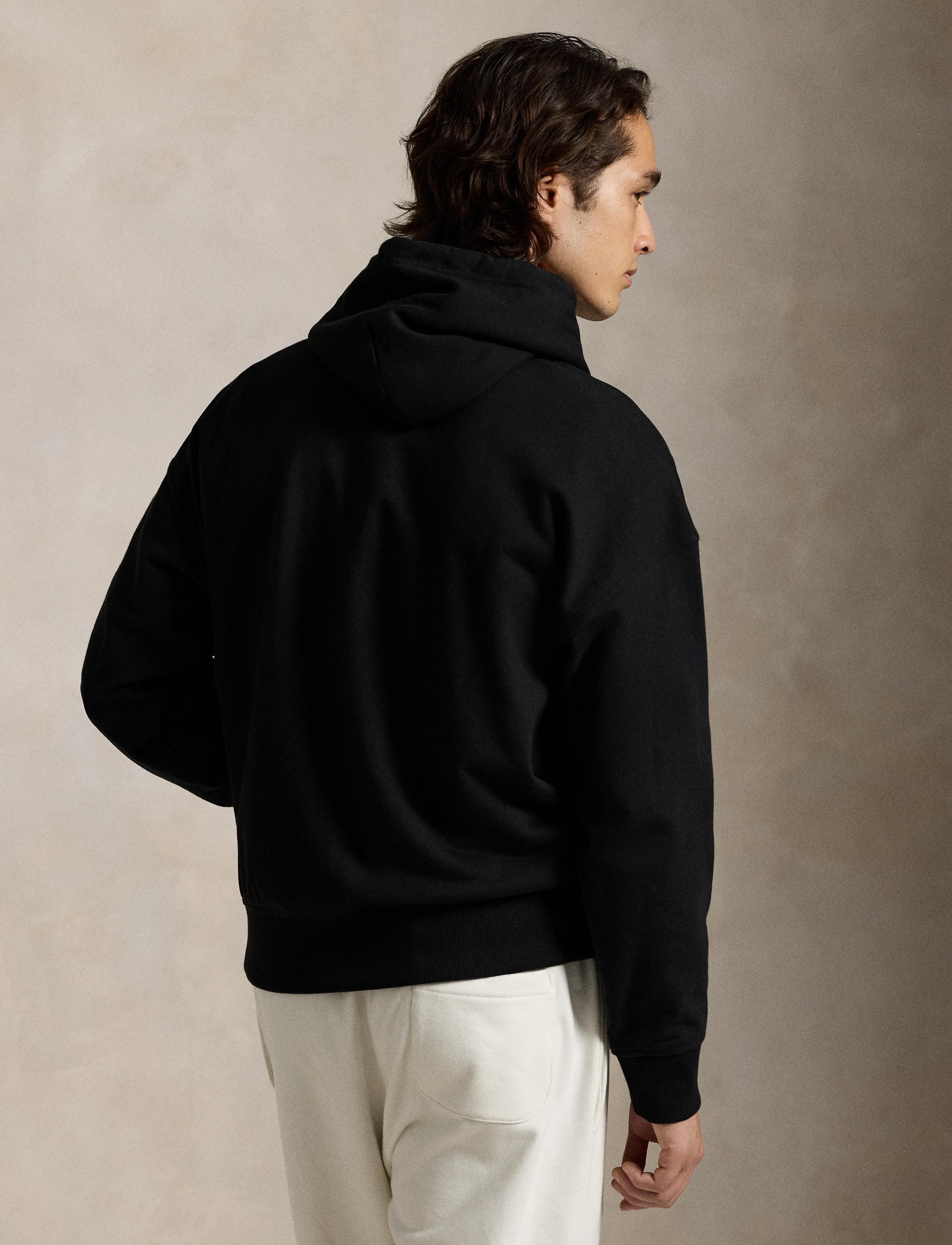Sweat capuche Relaxed Fit logo en molleton - Polo Black