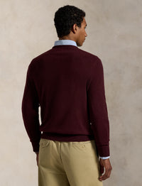 Pull col rond en laine  - Aged Wine Heather
