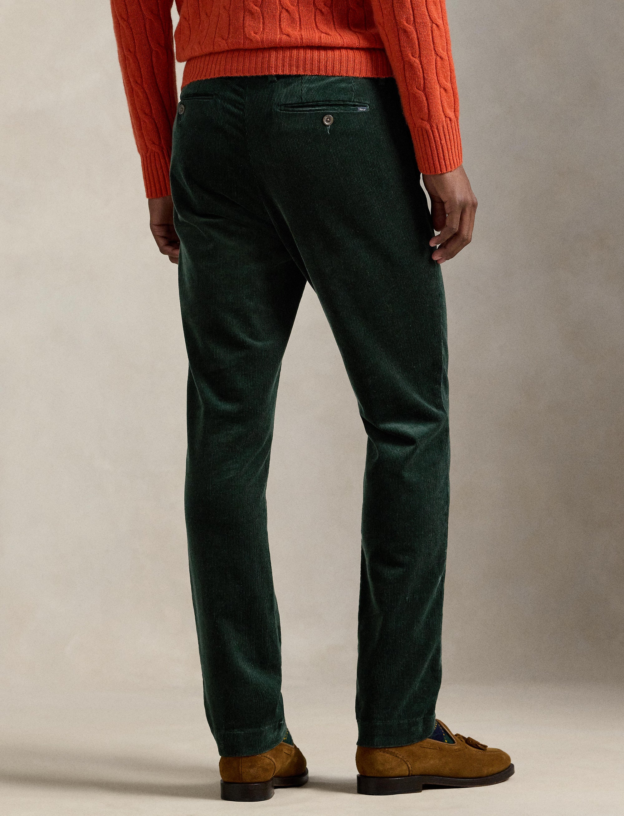 Pantalon Andover slim en velours stretch - College Green