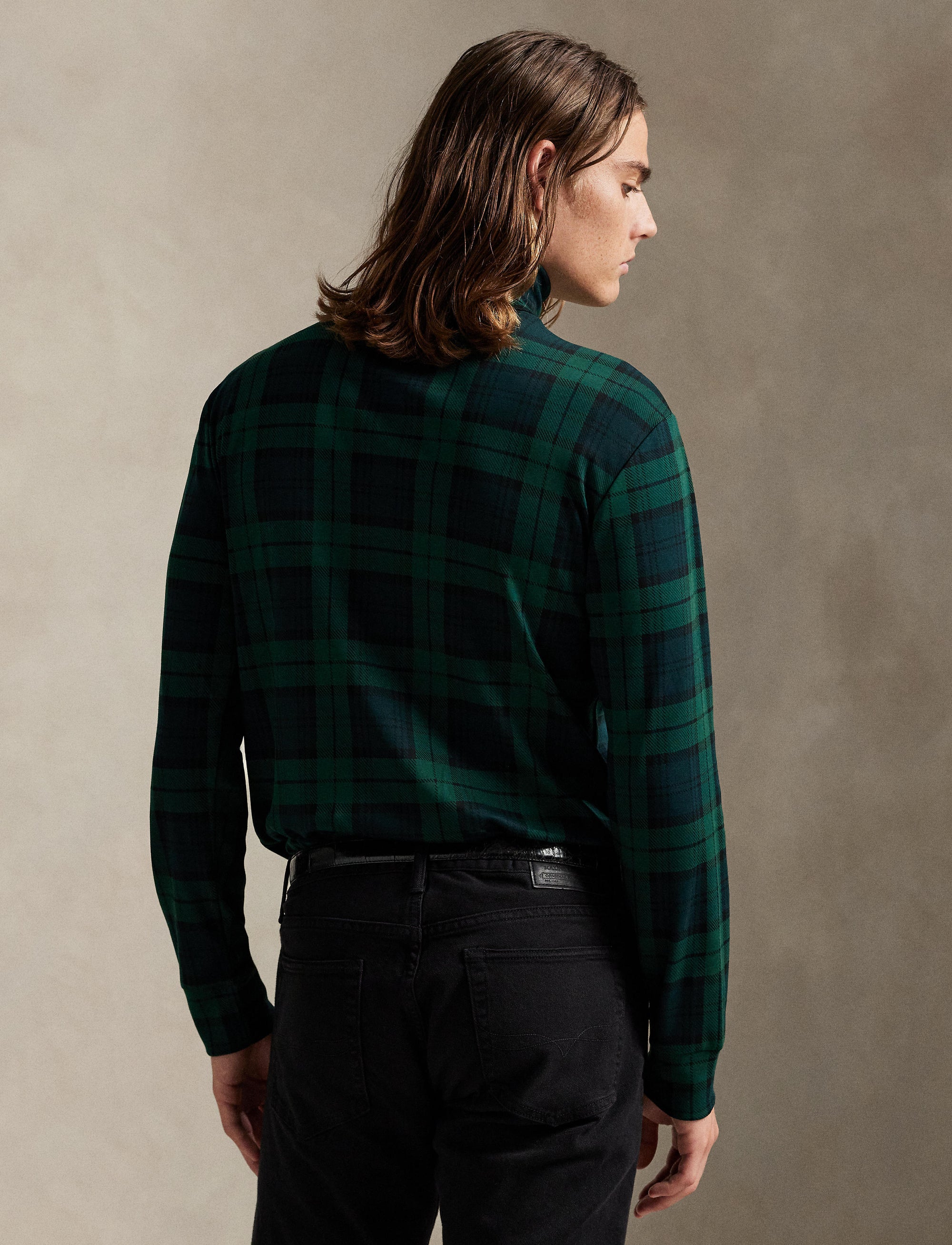 4pcs / NEW // BLACKWATCH PLAID PULLOVER LONG SLEEVE LSTURTLEM1