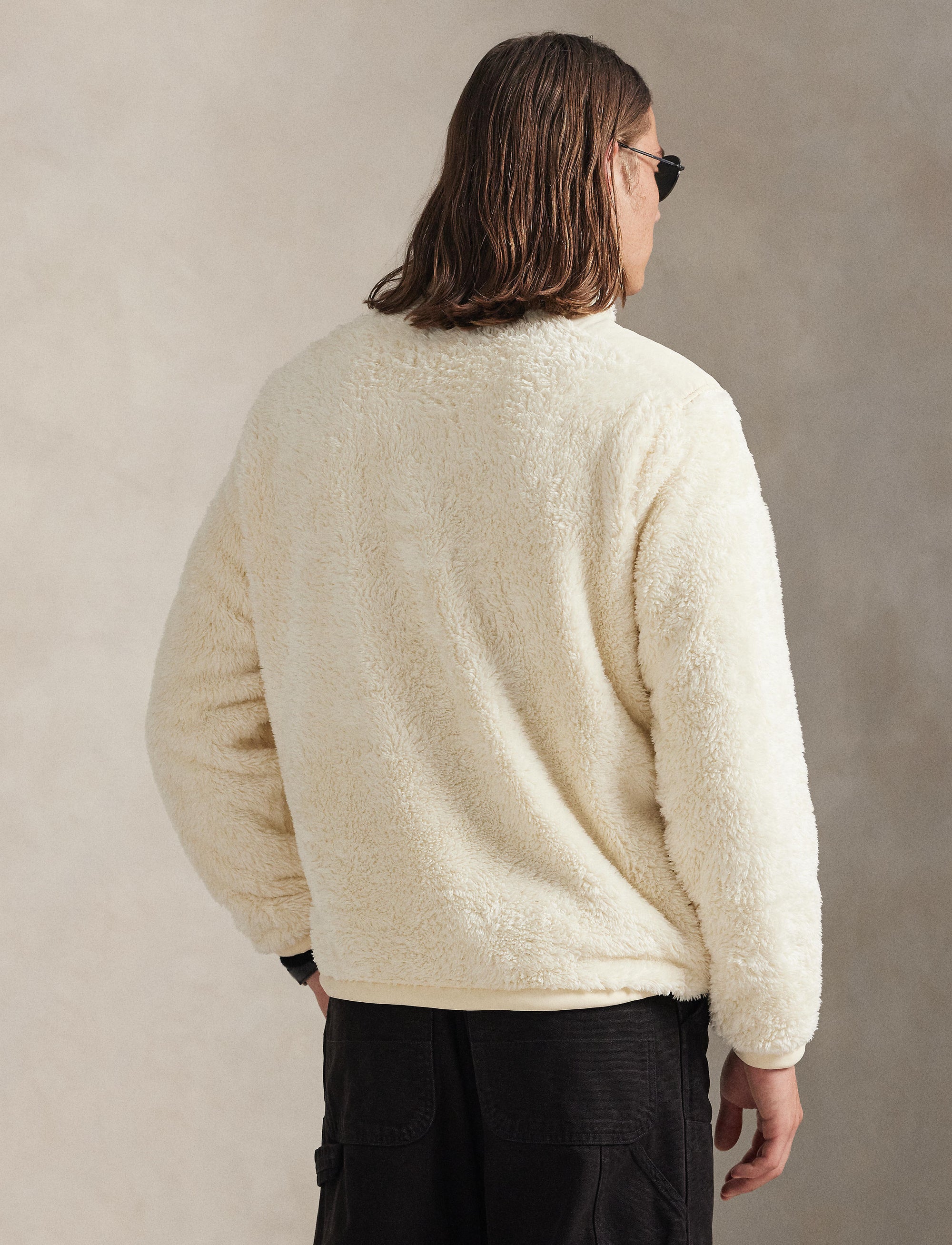 Veste à fermeture zippée - Crème