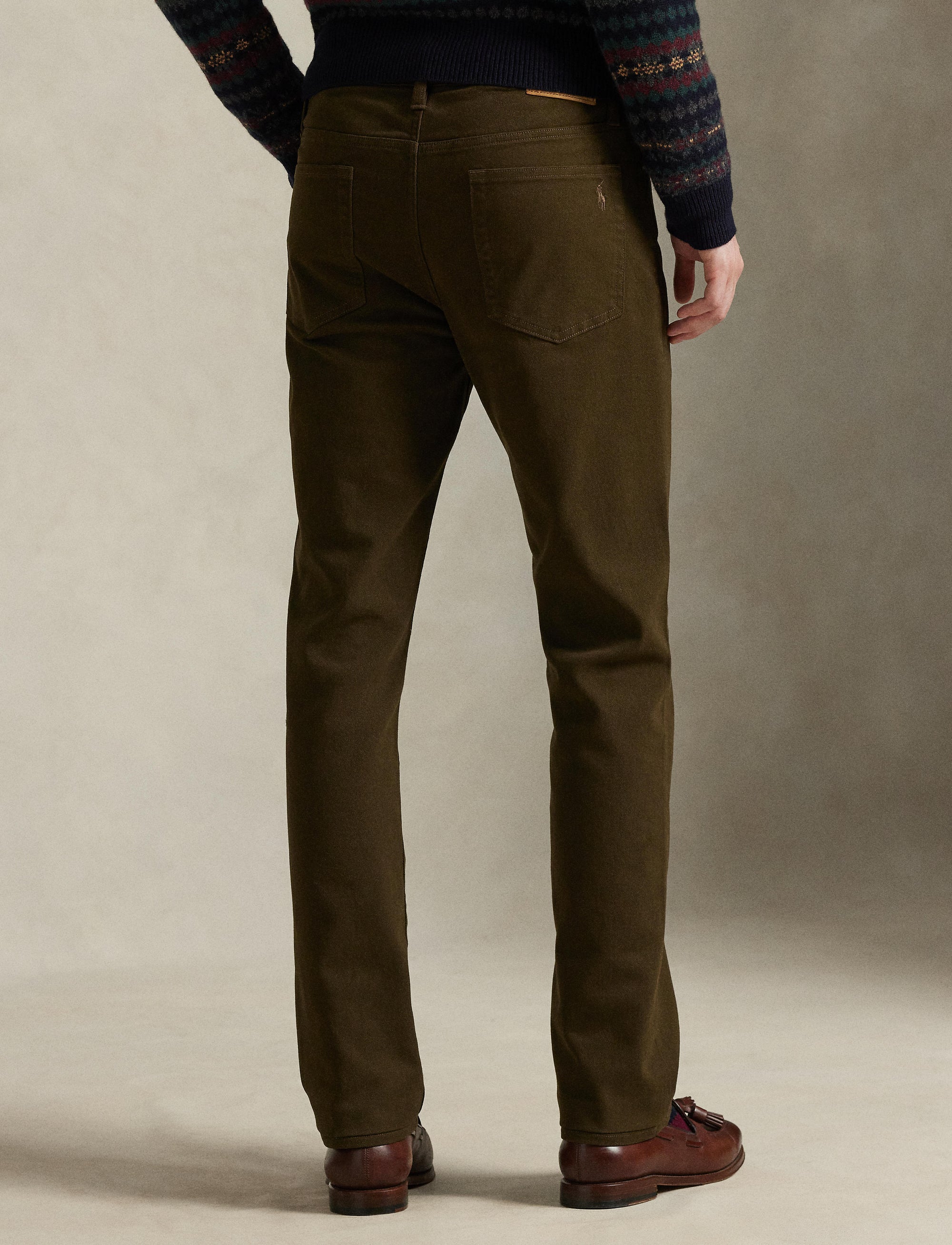 Pantalon slim droit Varick en sergé stretch - Dark Brown