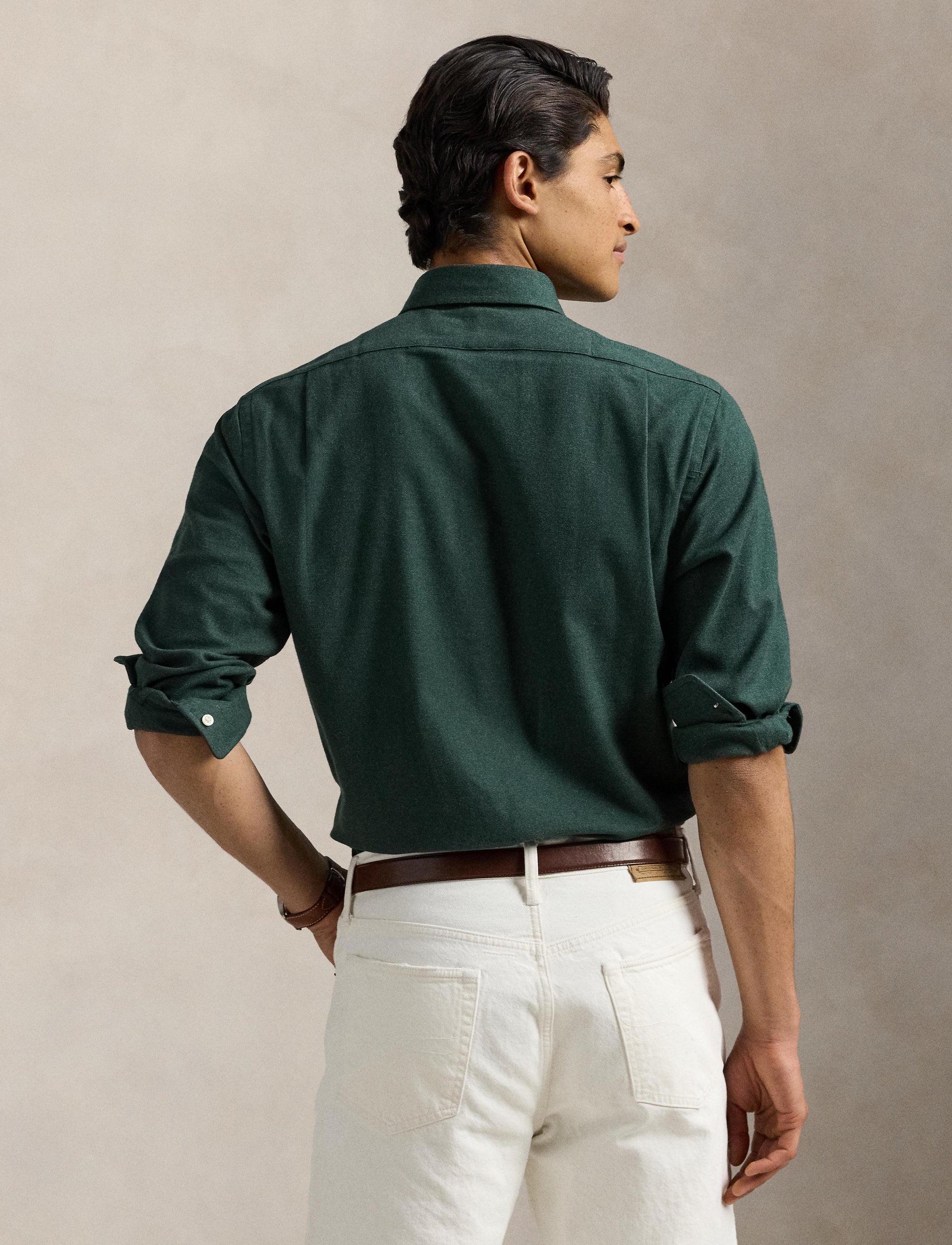Chemise performance Custom Fit sergé - Landmark Green Heather