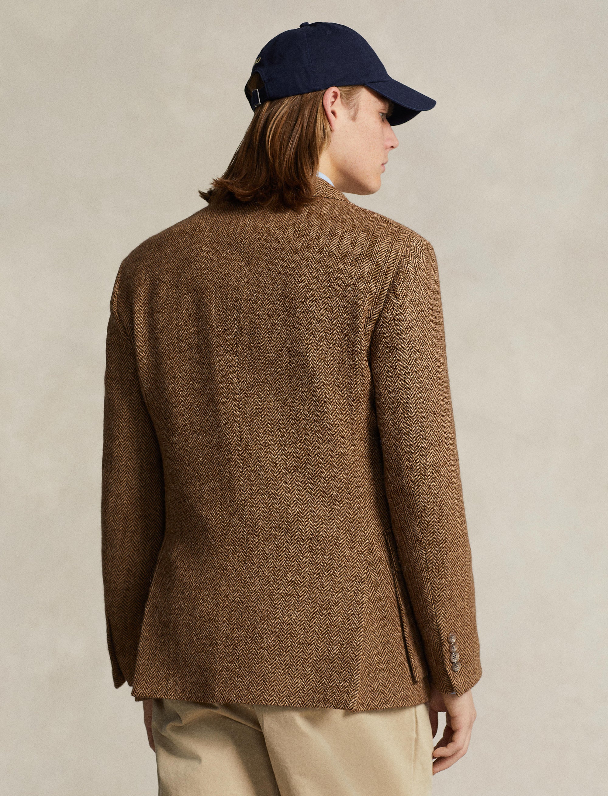 La veste RL67 à chevrons en laine - Brown & Camel