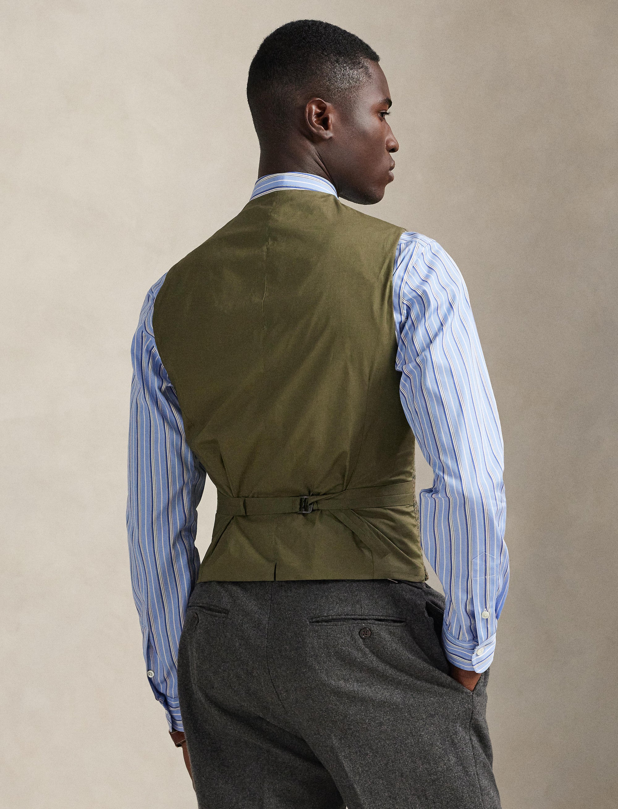 Gilet en tweed écossais - Loden & Multicolore