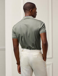 Polo Custom Slim Fit en piqué - Sea Spray