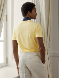 Round-neck T-shirt in Scottish yarn - Lemon Meringue