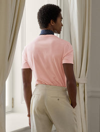 Round-neck T-shirt in Scottish yarn - Soft Pink