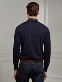 Pull col rond en cachemire - Classic Chairman Navy