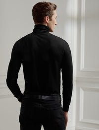 Pull à col roulé en cachemire - Classic Black