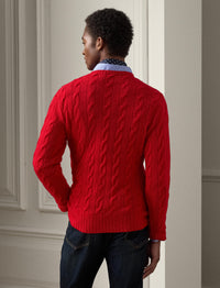 Pull en cachemire torsadé - Classic Red