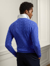 Pull en cachemire torsadé - Classic Copen Blue
