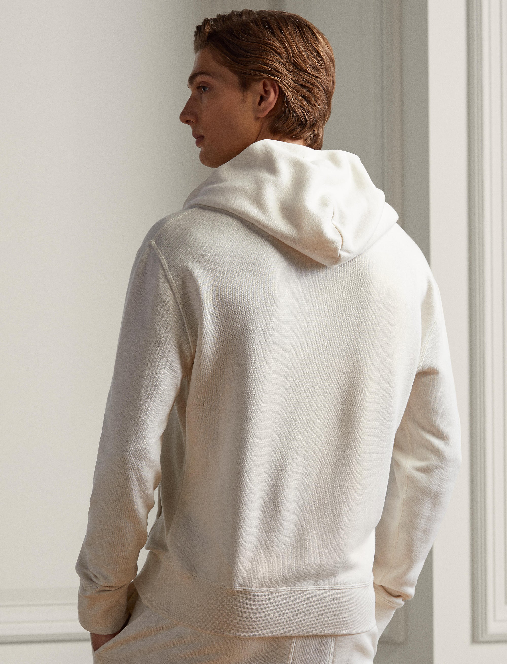 Sweat à capuche en molleton - Classic Cream