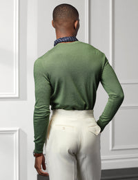 Pull col rond en soie - Sea Spray