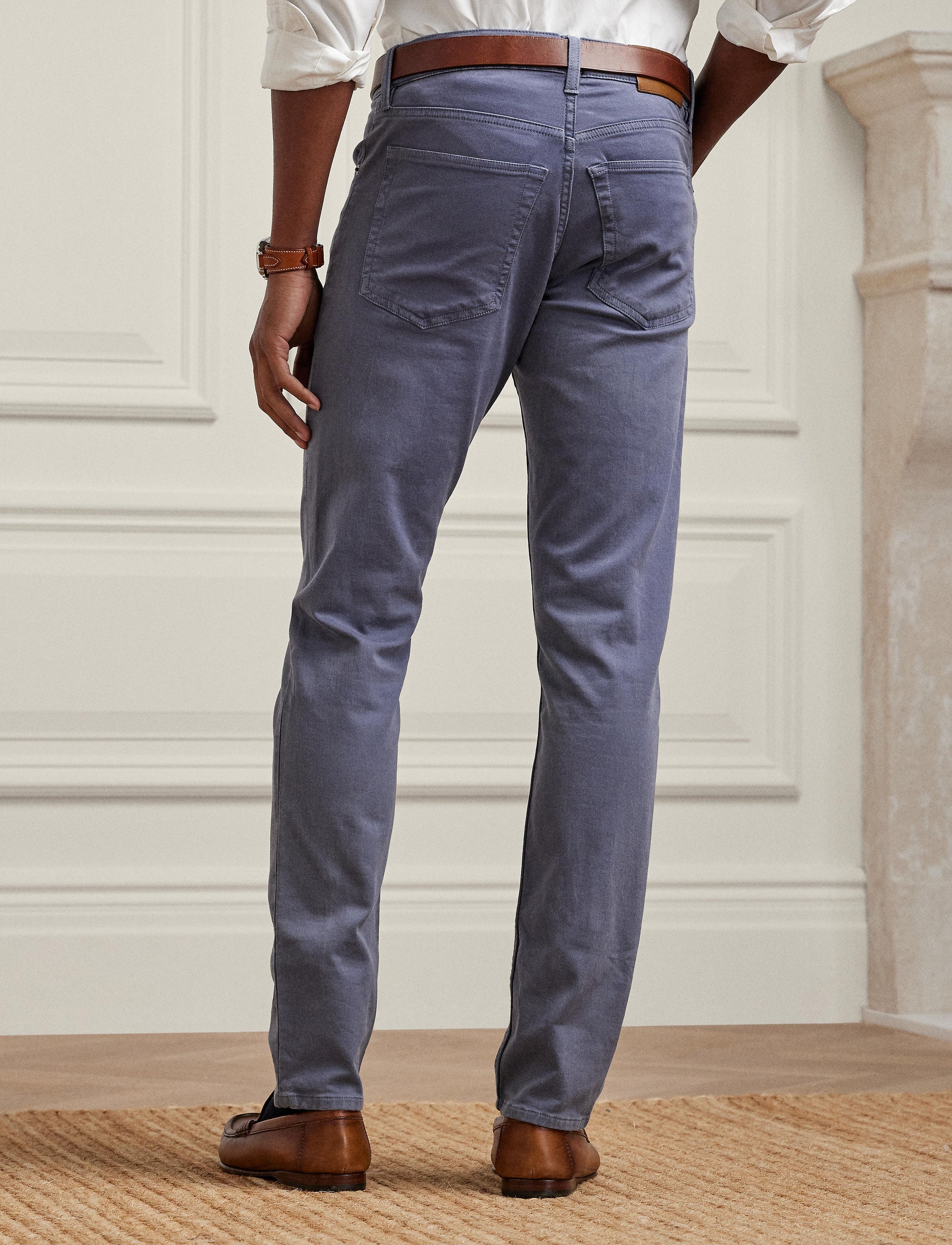 Pantalon slim en dobby stretch - Supply Blue