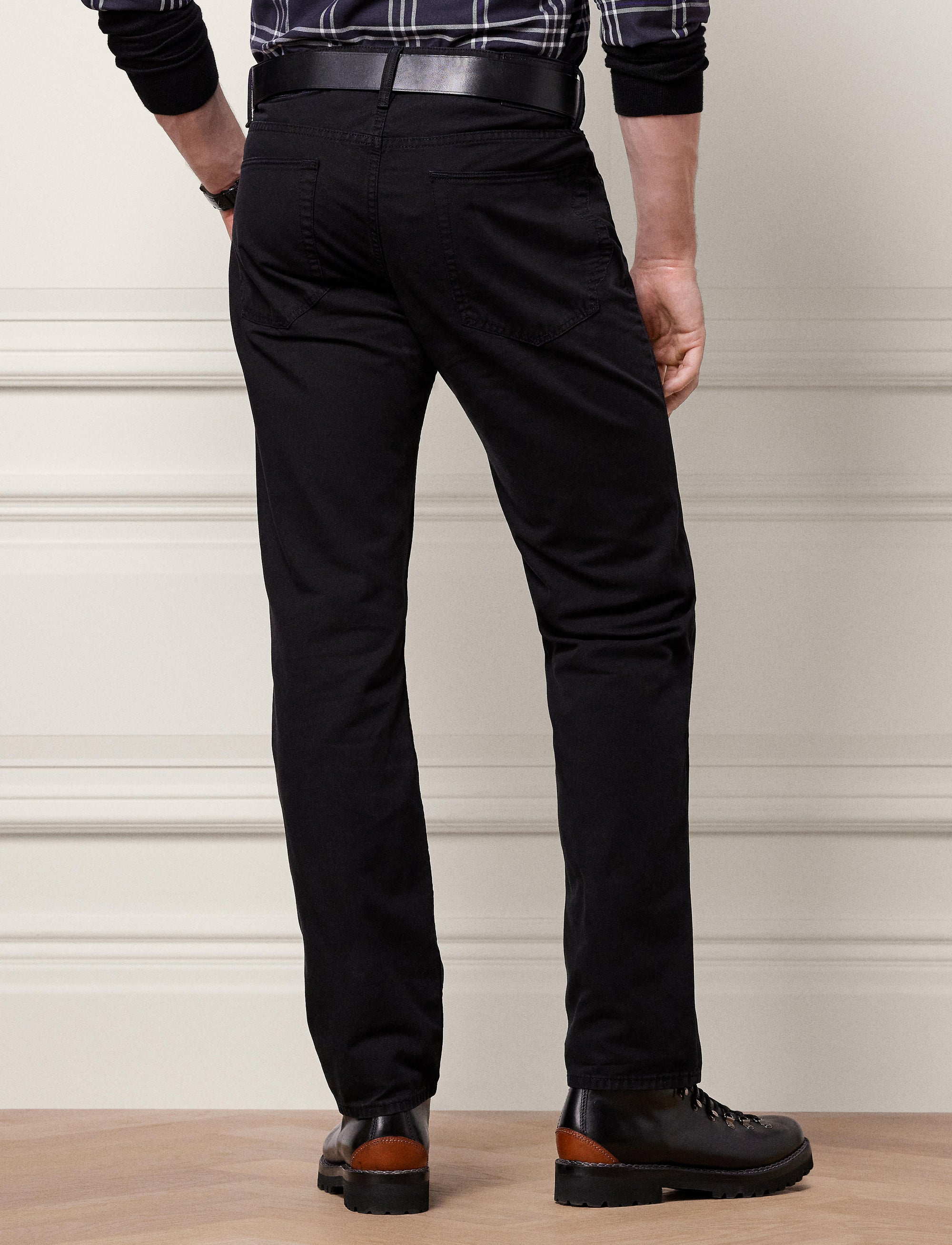 CHECK FRONT - Polo Black