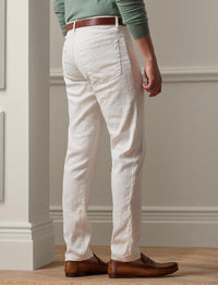 Jean coupe slim en lin - Classic Cream