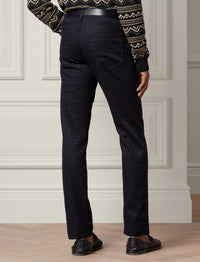 Jean coupe slim en lin et coton stretch - Classic Chairman Navy