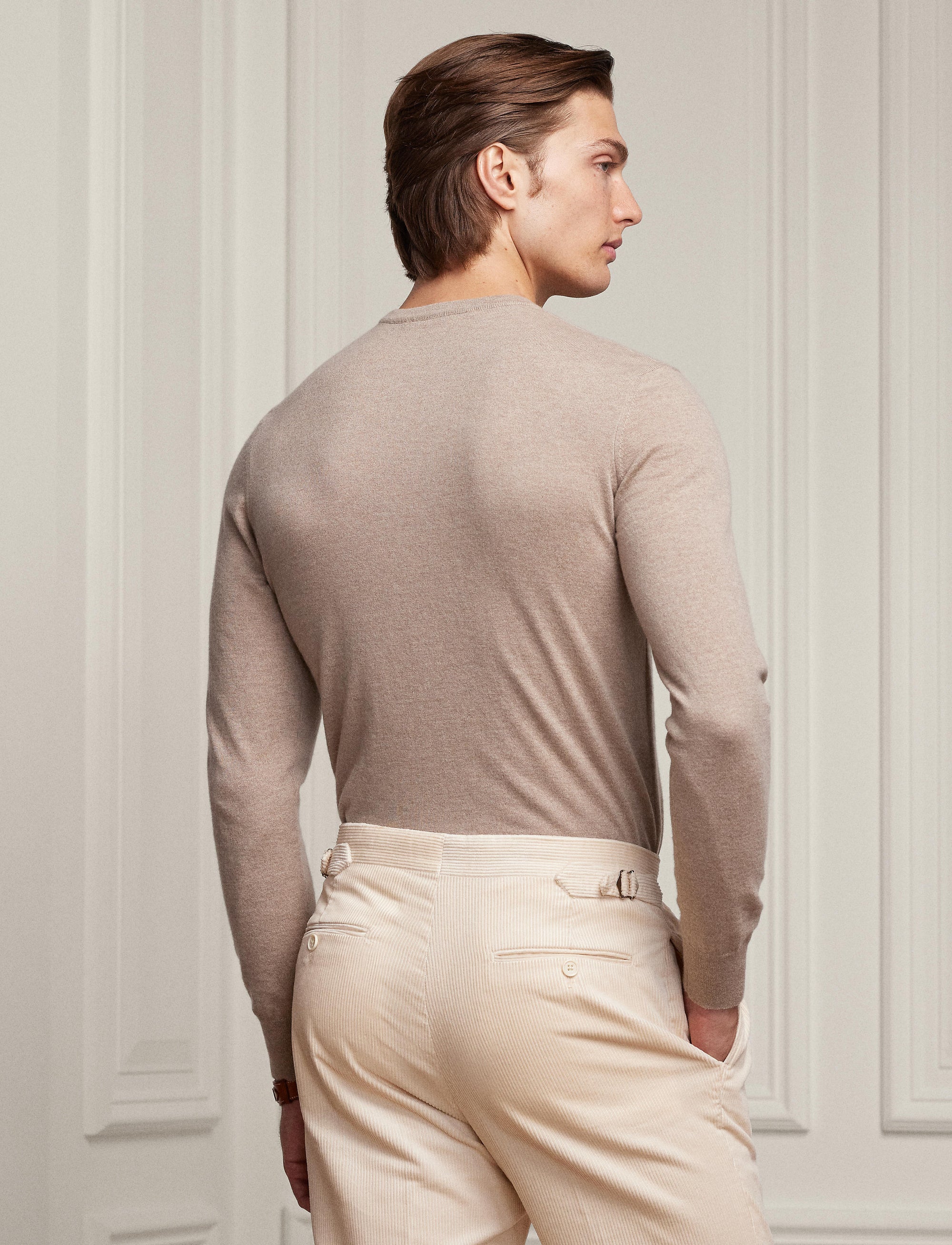 Pull col rond en cachemire - Truffle Melange