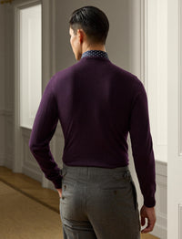 Pull col rond en cachemire - Manor Purple