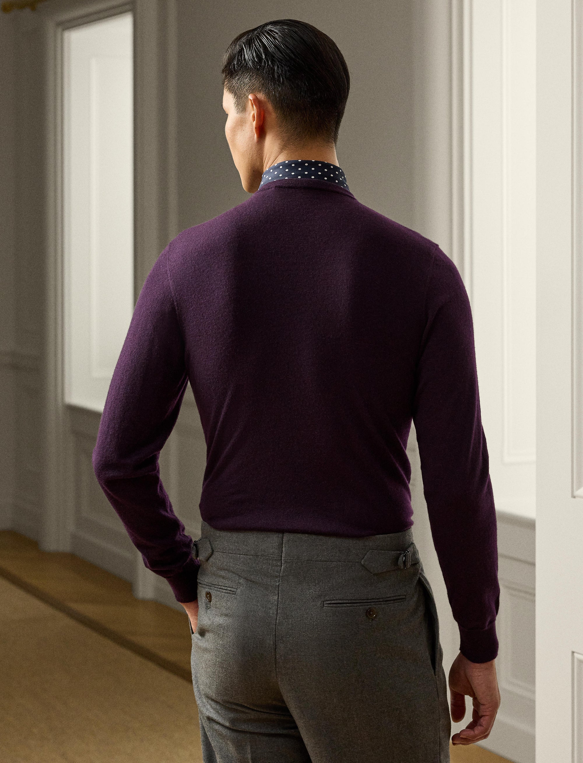 Pull col rond en cachemire - Manor Purple