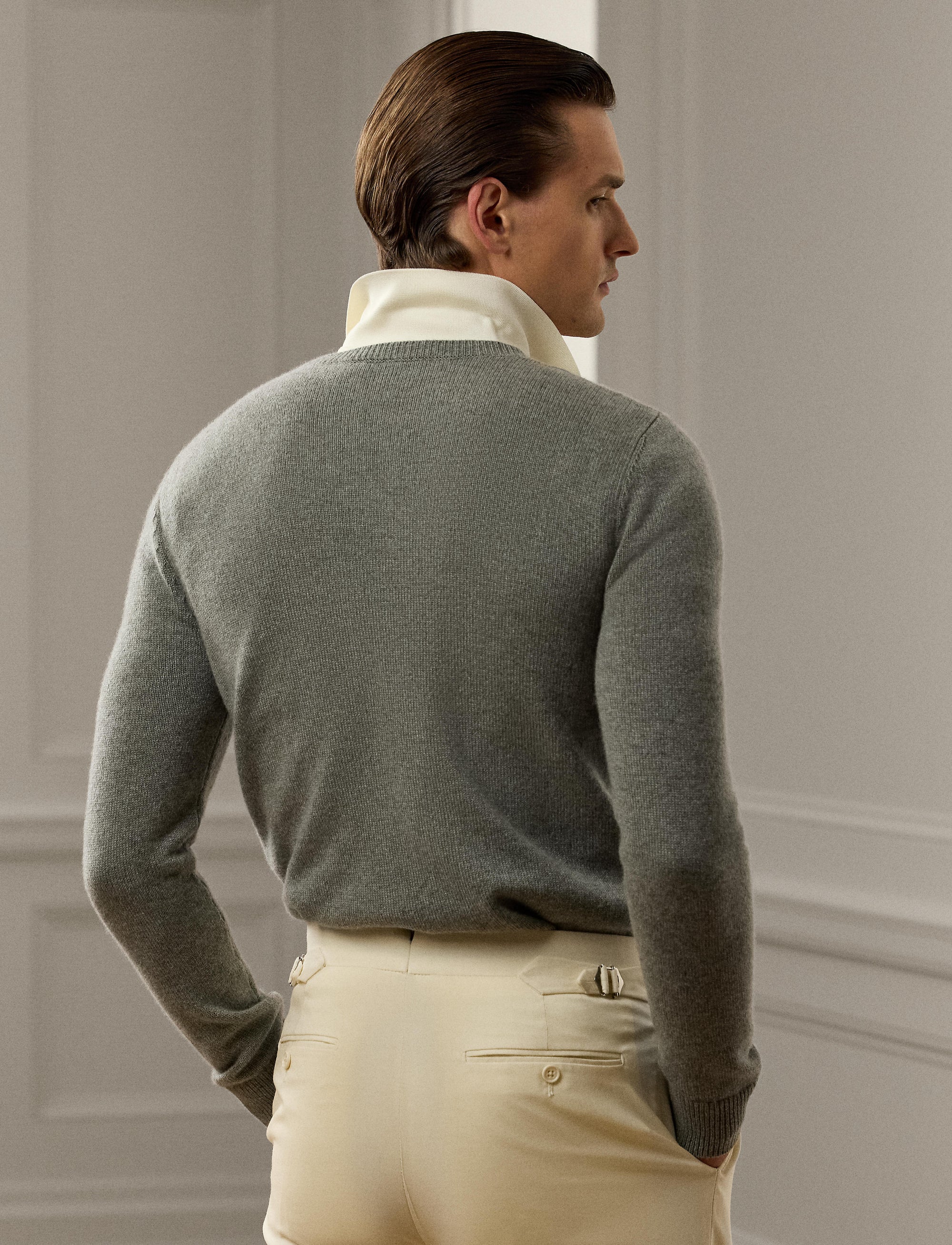 Polo Bear cashmere jumper - Cls Light Grey Heather