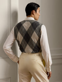 Pull débardeur en cachemire  - Light Grey Heather & Multicolore
