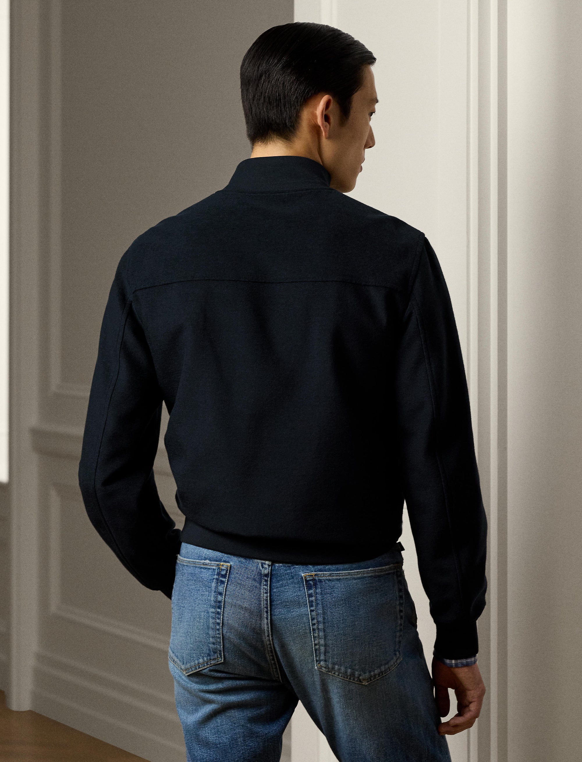 Veste Terry en soie mélangée - Classic Chairman Navy