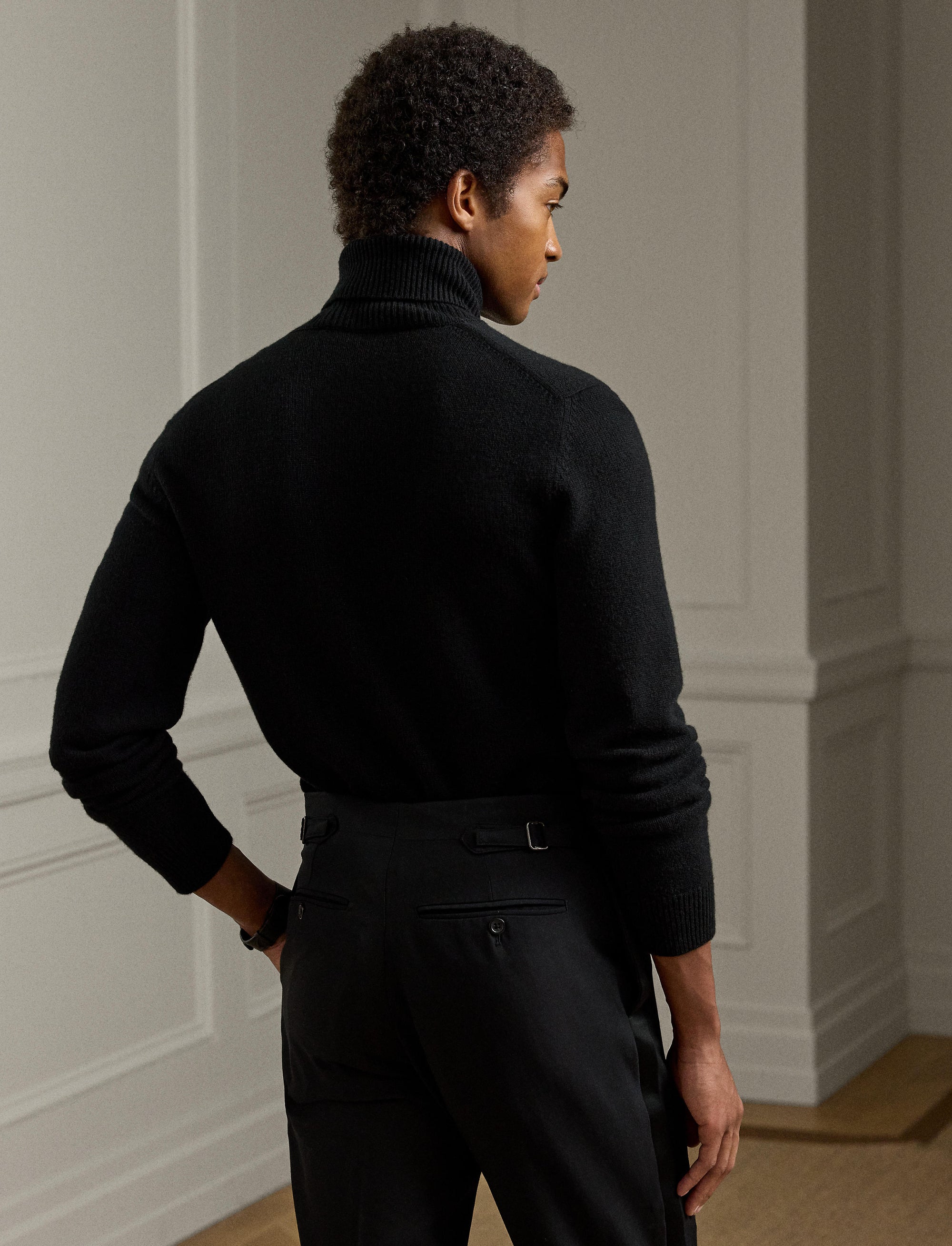 Pull col roulé Polo Bear en cachemire - Classic Black
