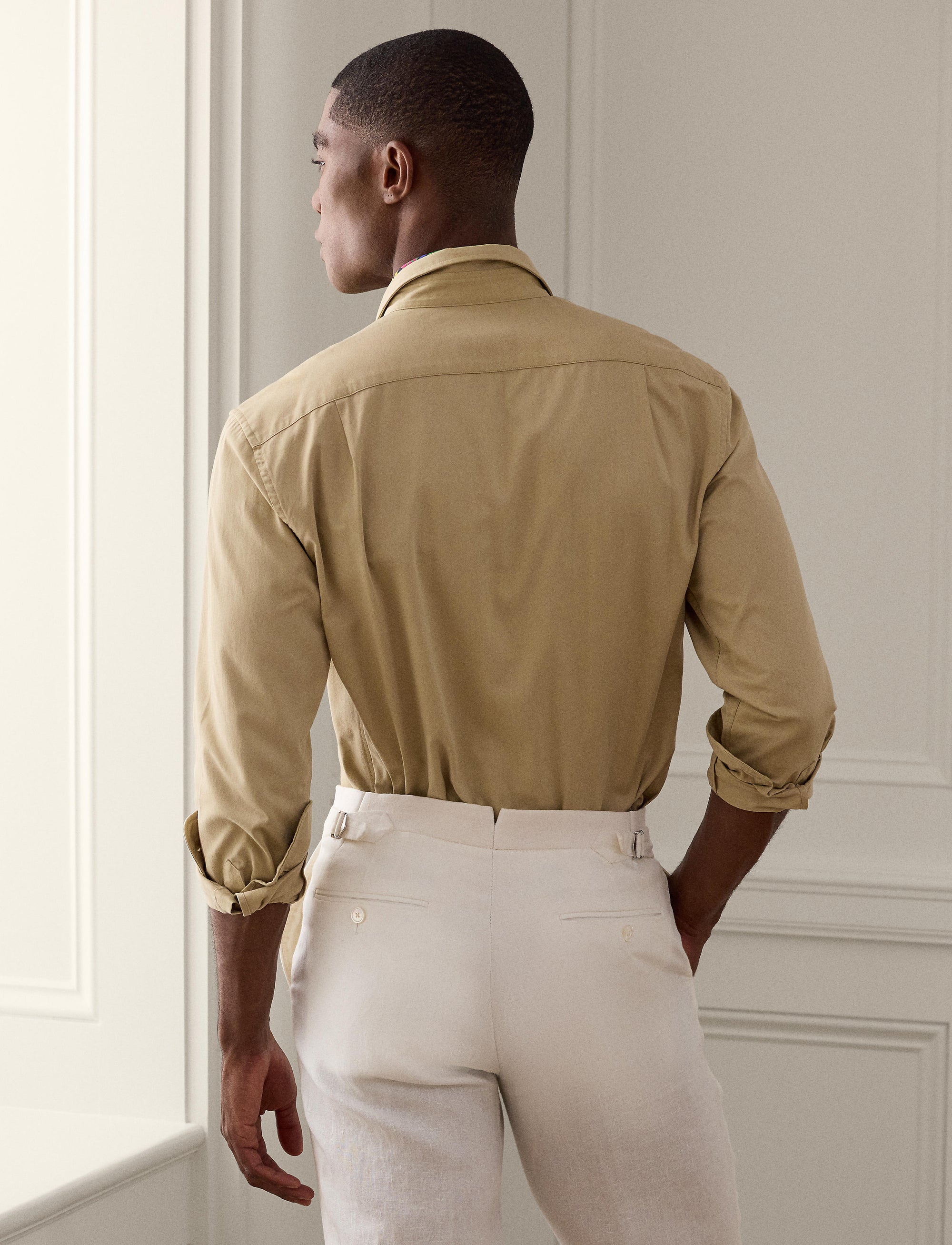 Shirt with chest pocket - Tan