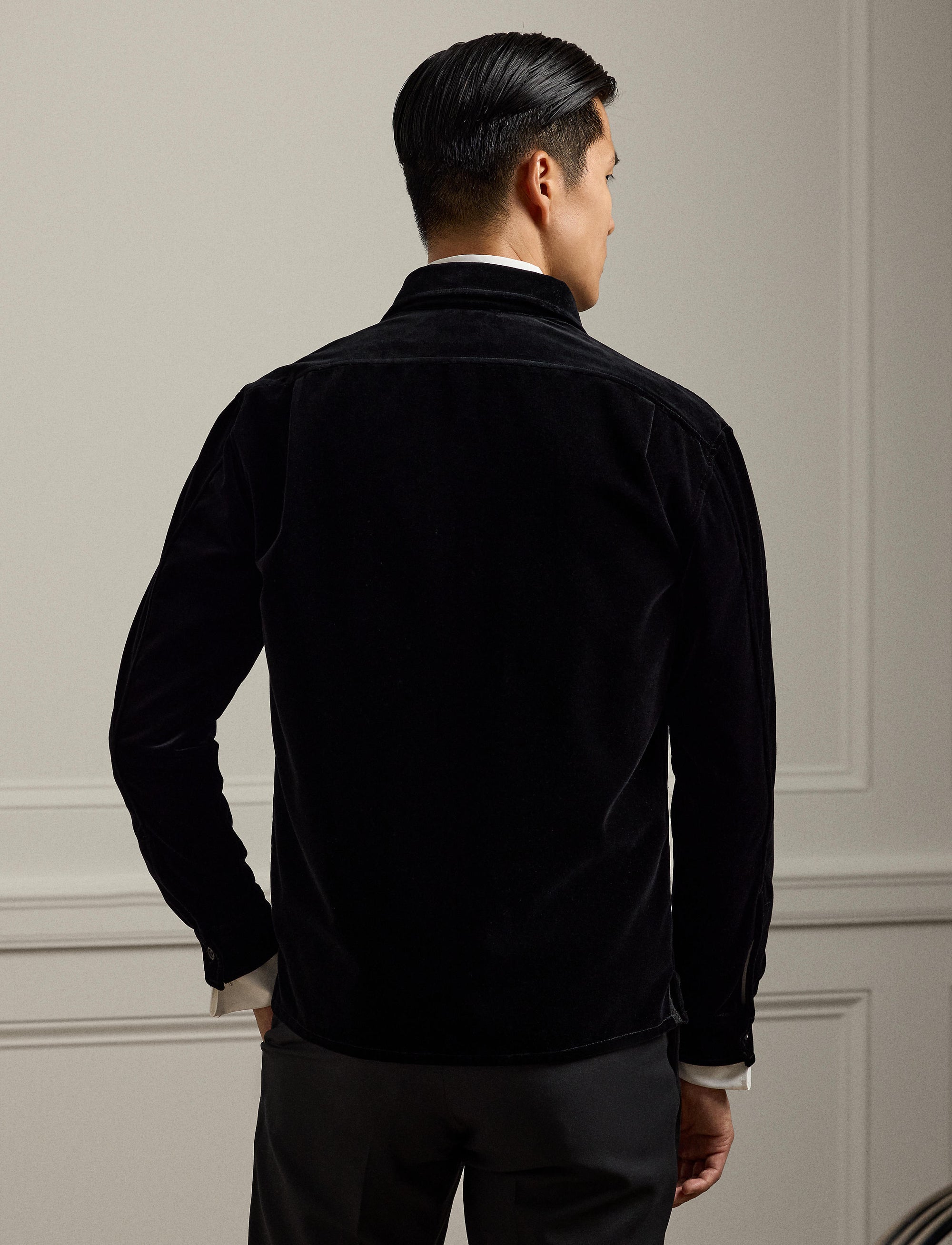 Chemise en velours  - Black