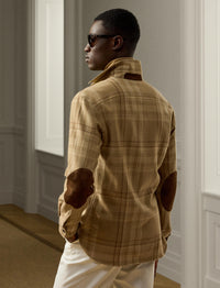 Wool tartan shirt - Camel