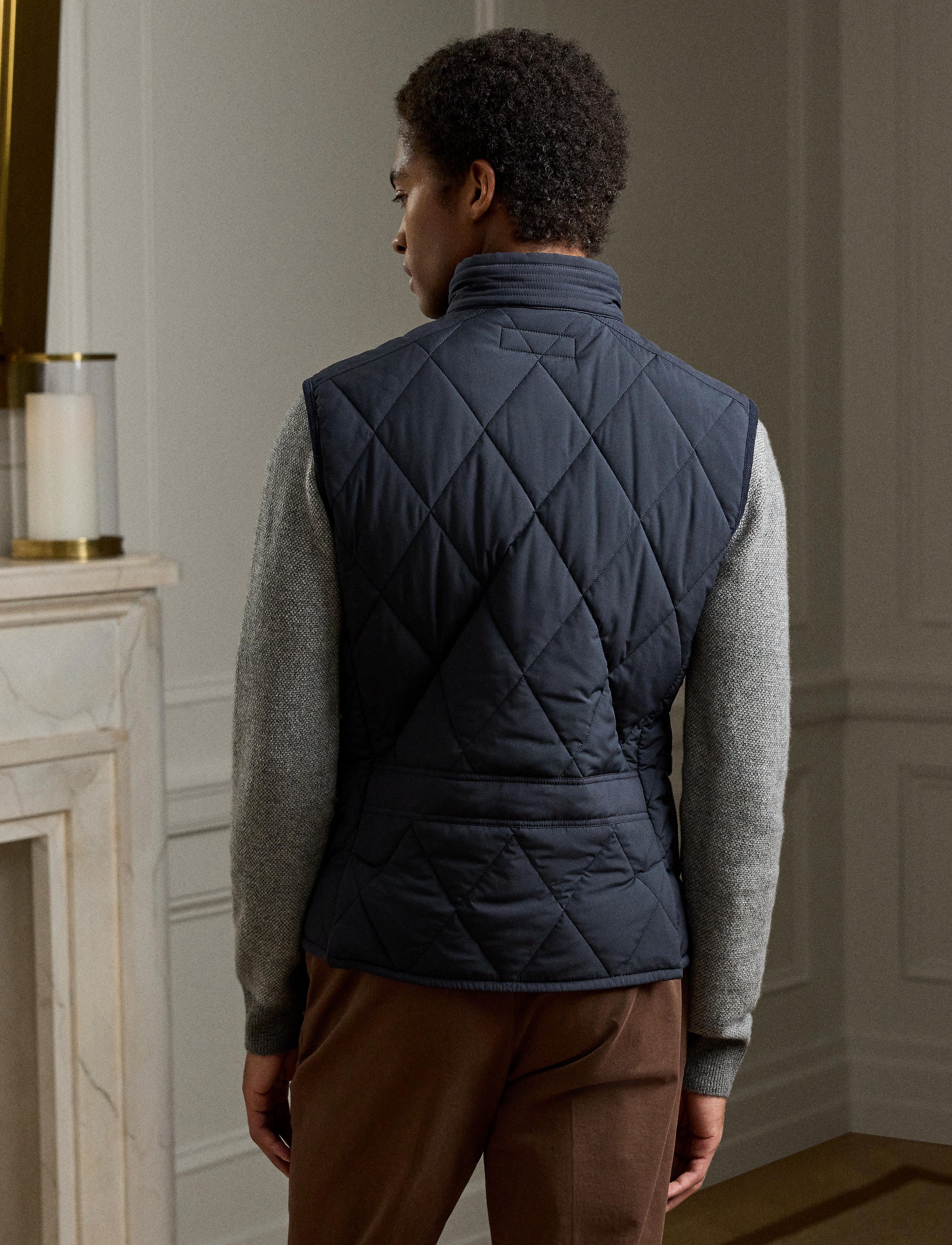 Carleton quilted down cardigan - Classic Chairman Navy