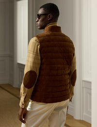 Doudoune gilet Hoffman en daim - Chestnut Brown