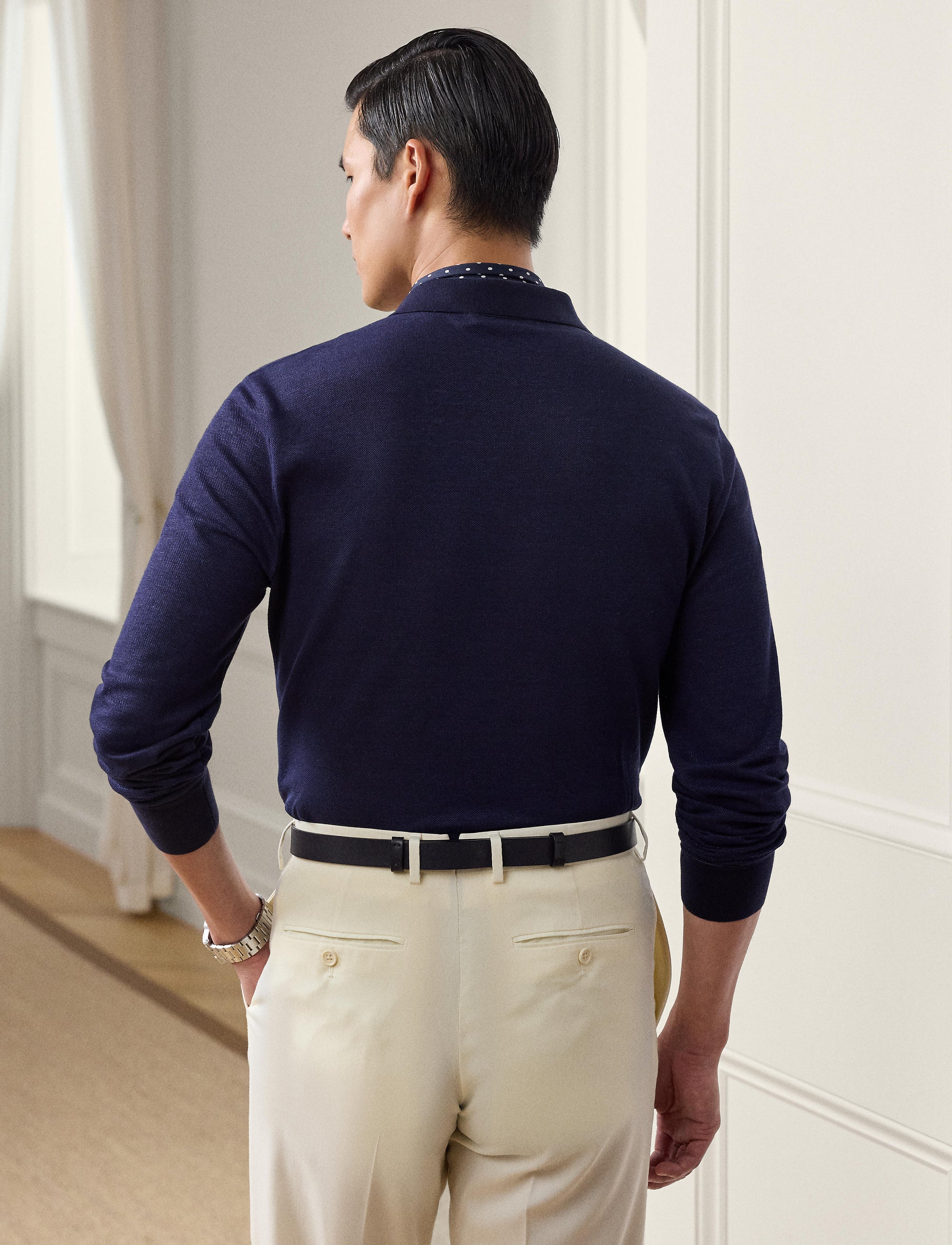 Polo en piqué de lin - Classic Chairman Navy
