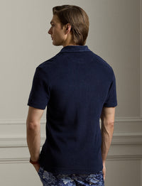 Riviera safari shirt in terry fleece - Classic Chairman Navy