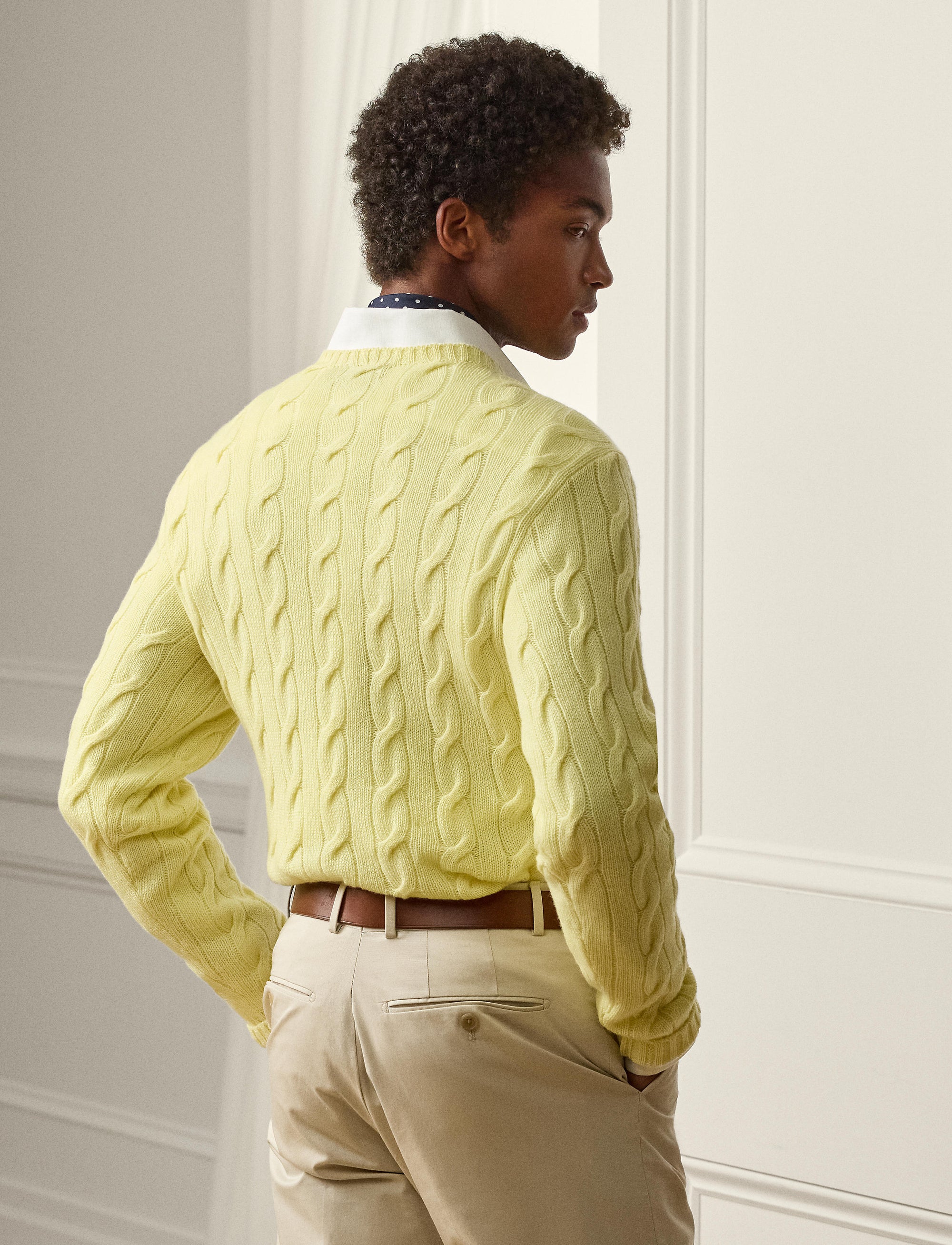 Pull en cachemire torsadé - Lemon Meringue