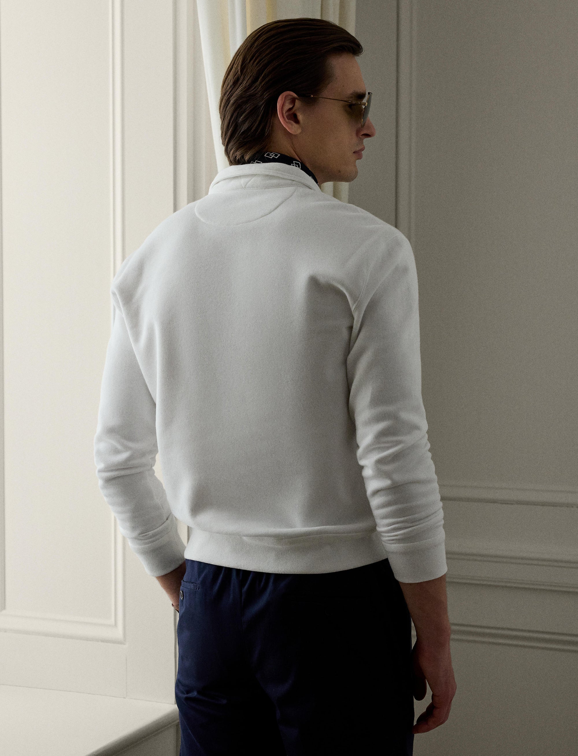 Polo avec écusson brodé en molleton - Classic White