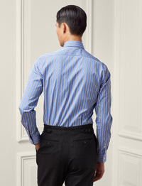 Chemise rayée en popeline - Bleu & Blanc