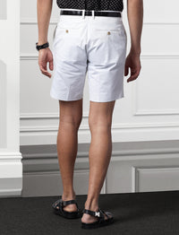 Short Straight Fit en chino stretch - Optic White