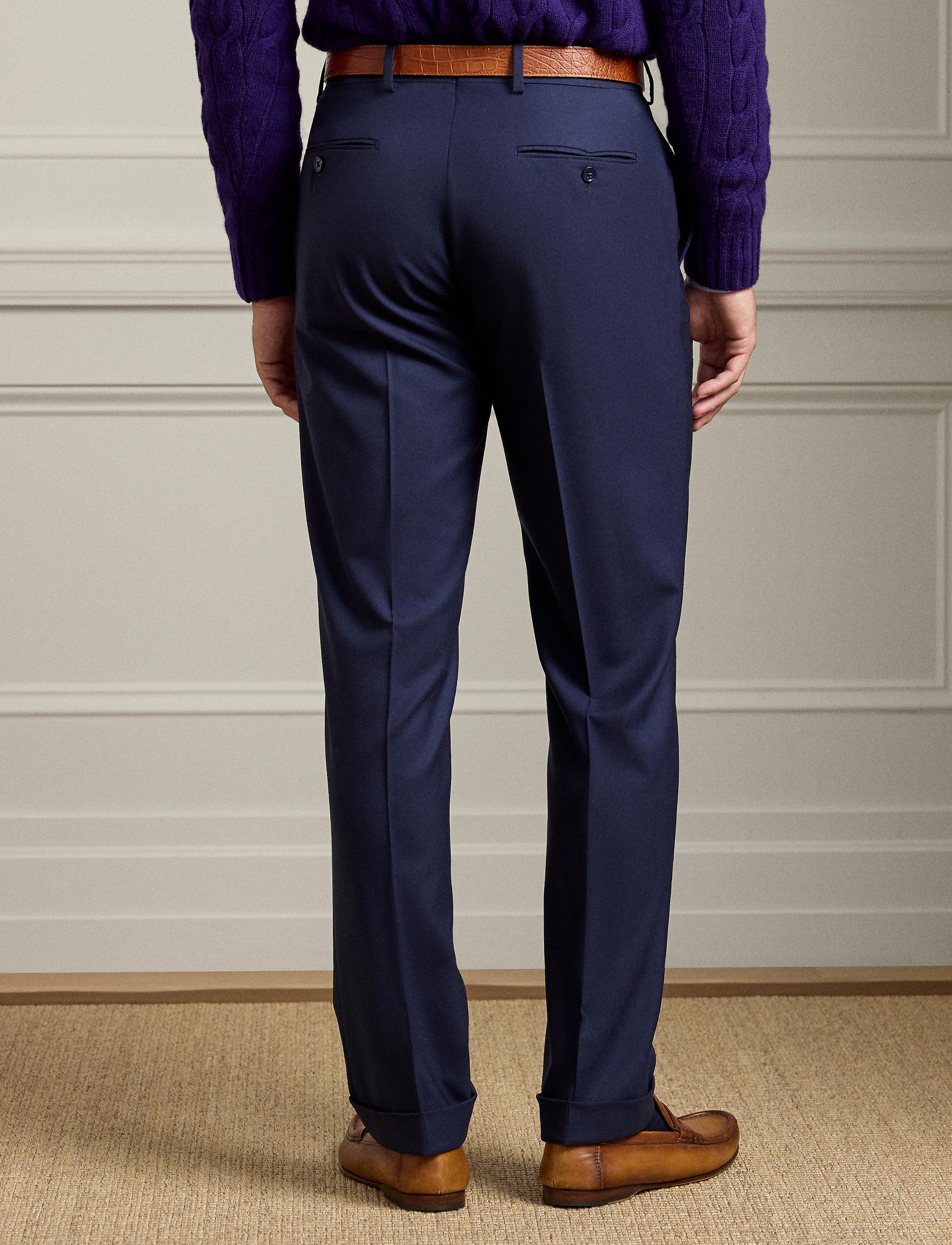 Gregory trousers in wool twill - Classic Navy