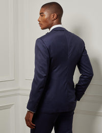 Smoking Gregory revers pointe en gabardine de laine - Navy