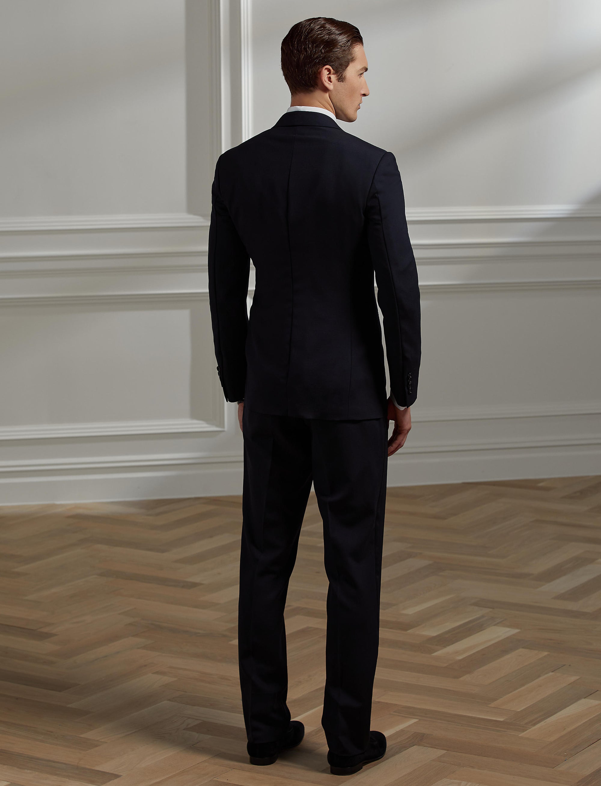 Smoking Gregory revers crantés en laine - Navy