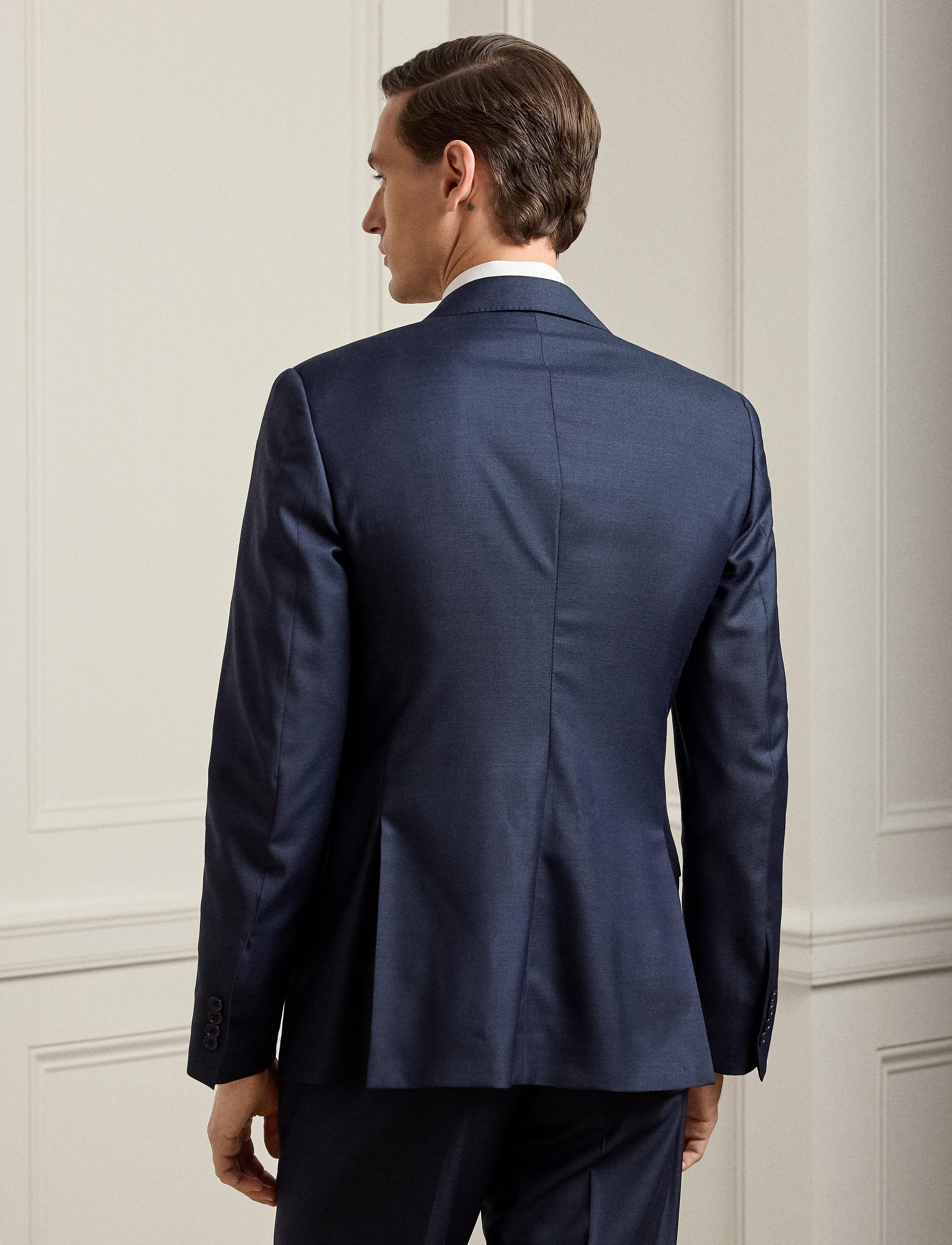 Costume Gregory peau de requin en laine - Navy